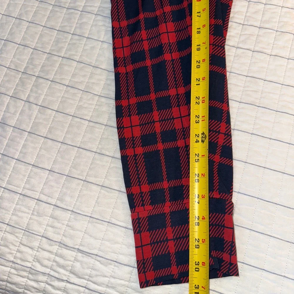 Tommy John Mens Red Navy Blue Plaid Second Skin Pajama Pants Sleepwear Large - Picture 6 of 6